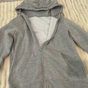 Grey zip up hoodie